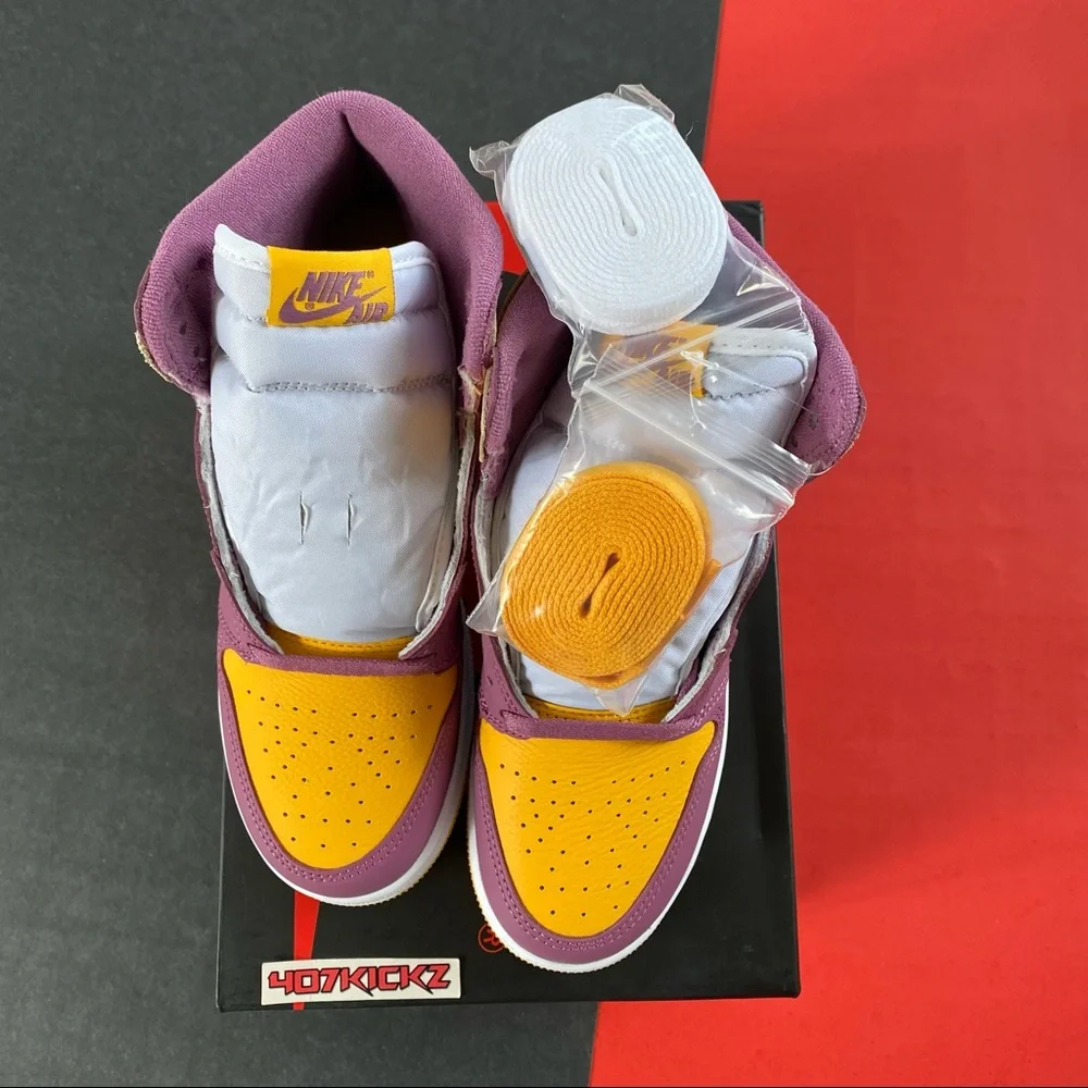 Air Jordan 1 High Brotherhood 💛💜 - Picture 9 of 14